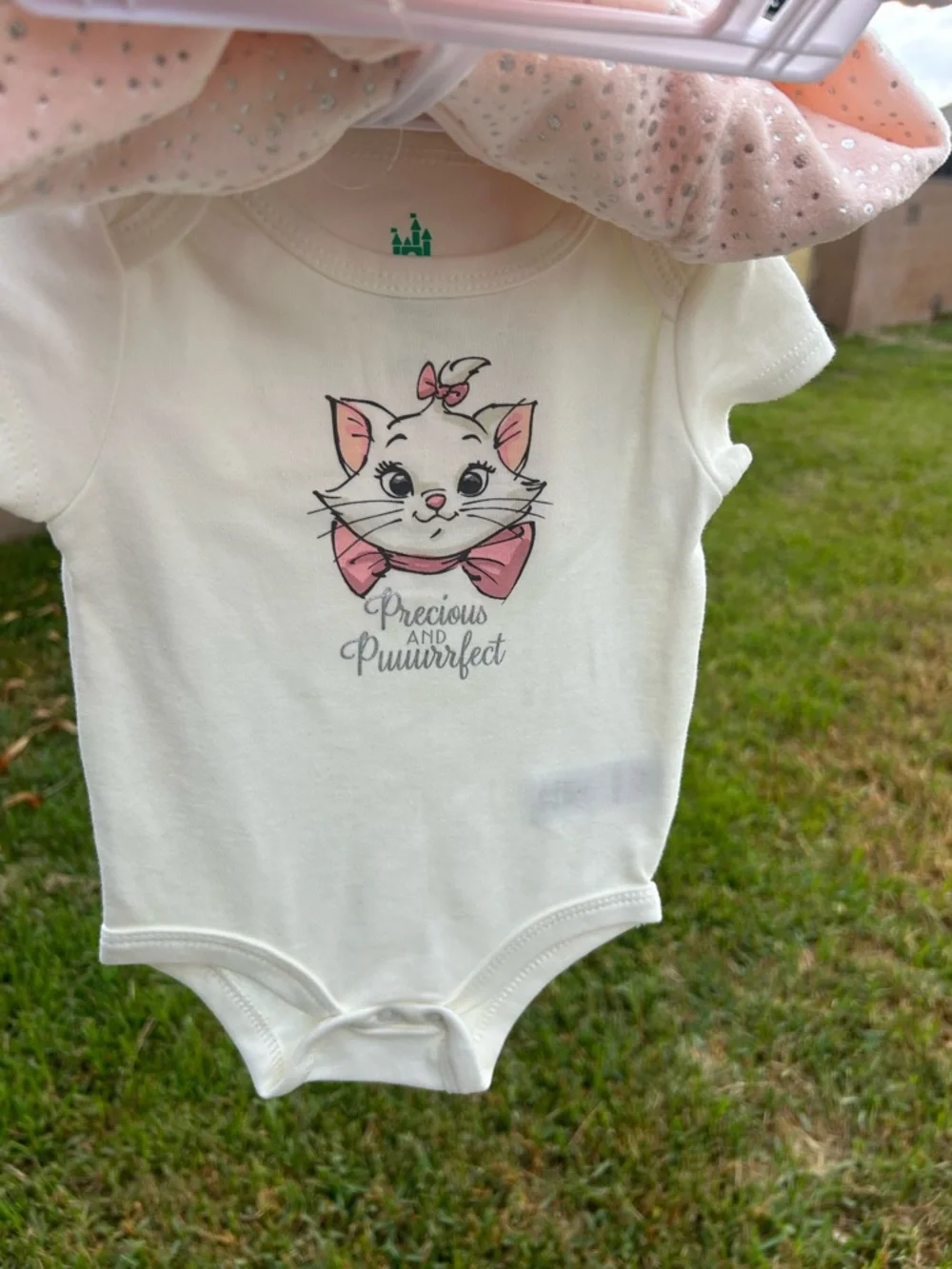 Disney Pink Sparkle aristocrat Marie Kitten Two-Piece Outfit